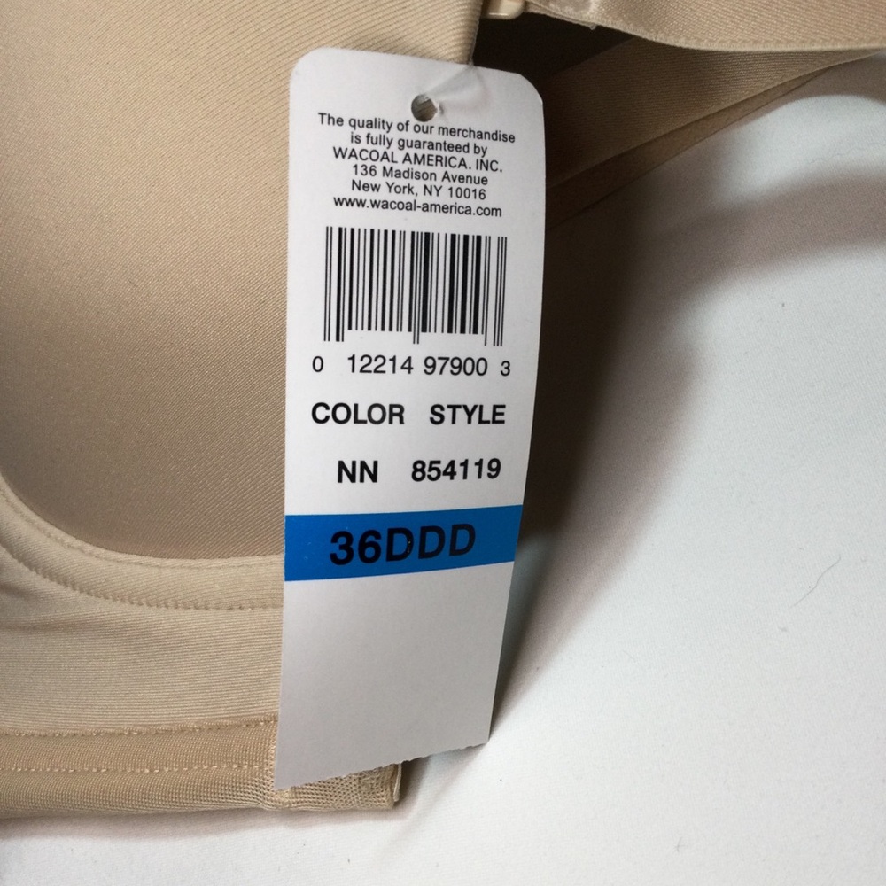 Wacoal Red Carpet™ Strapless Underwire Bra - Nude - 36DDD - New with Tag - Picture 14 of 16